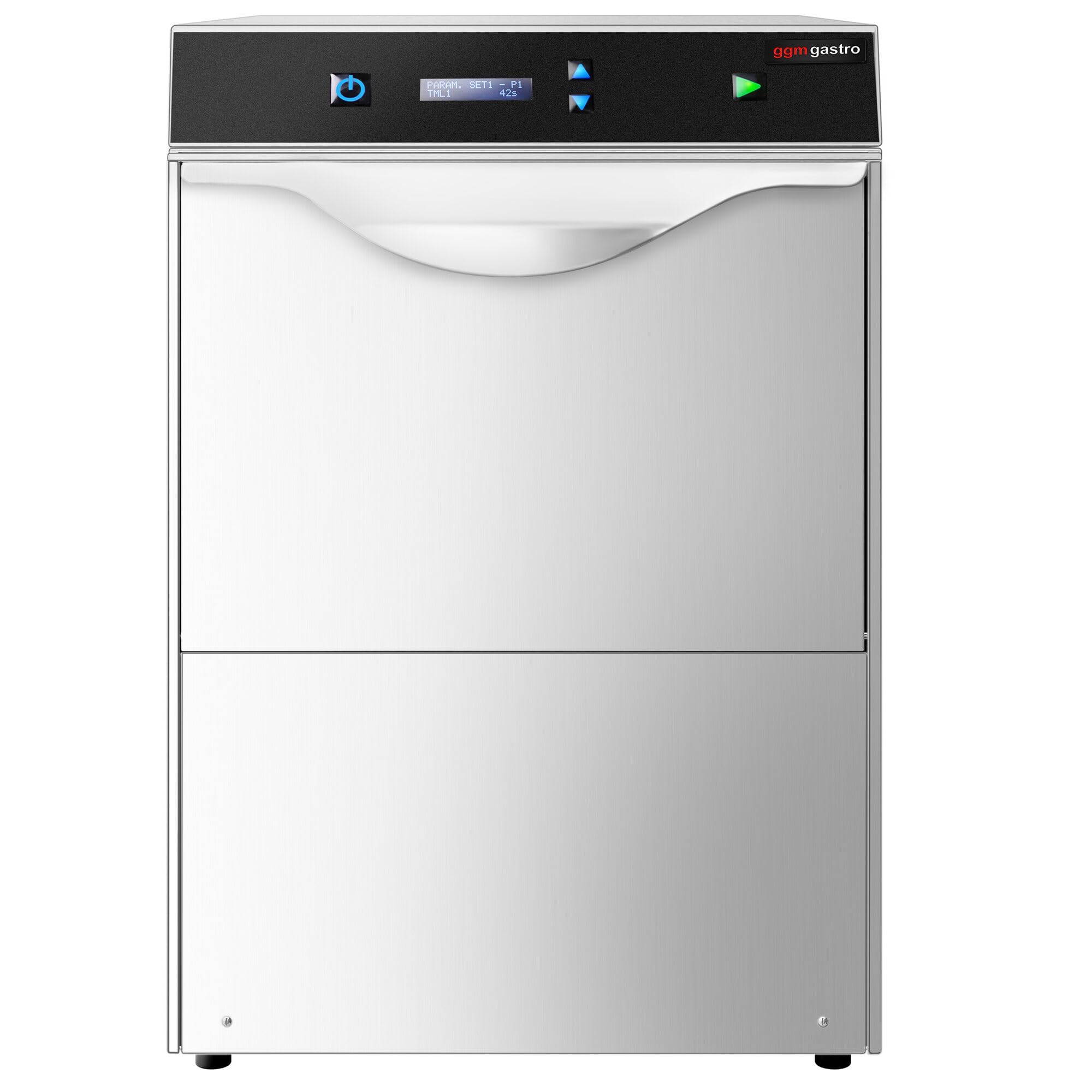 GGM Gastro Gläserspülmaschine 2,97 kW mit Laugenpumpe | Doppelwandige Konstruktion, energieeffizient, intuitive Bedienung, einfache Reinigung, für den gewerblichen Dauereinsatz