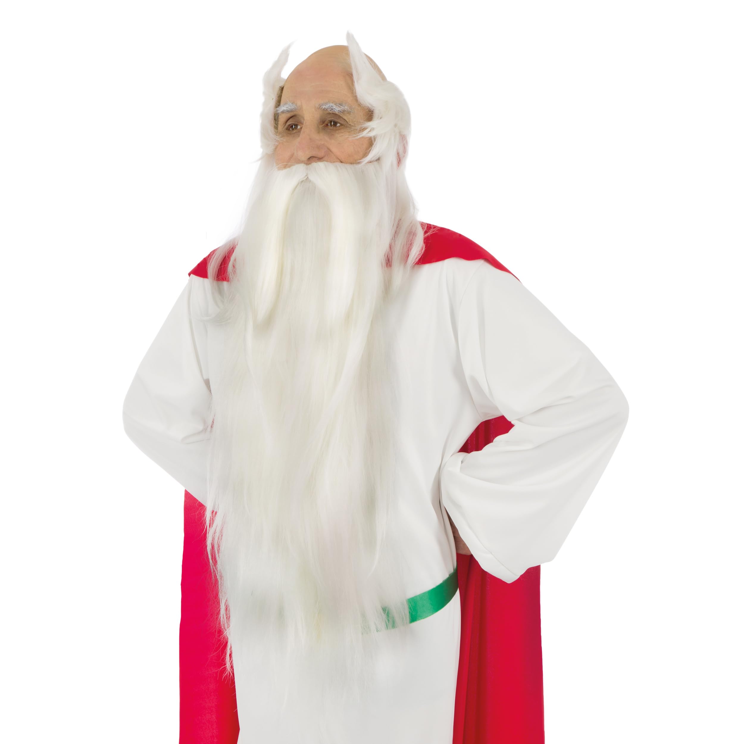 Chaks - Miraculix Perücke und Bart, offizielles Asterix und Obelix Kostüm Accessoire Set, Druide für Karneval & Comic Con