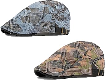 Idopy Mens Army Military Driving Ivy Hat Camouflage Newsboy Flat Cap Cabbie