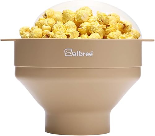 Miniatura 39 de Salbree - Crispetera para microondas, la sana alternativa a las palomitas de maíz de bolsa para microondas, 18 colores para elegir Transparente Rojo