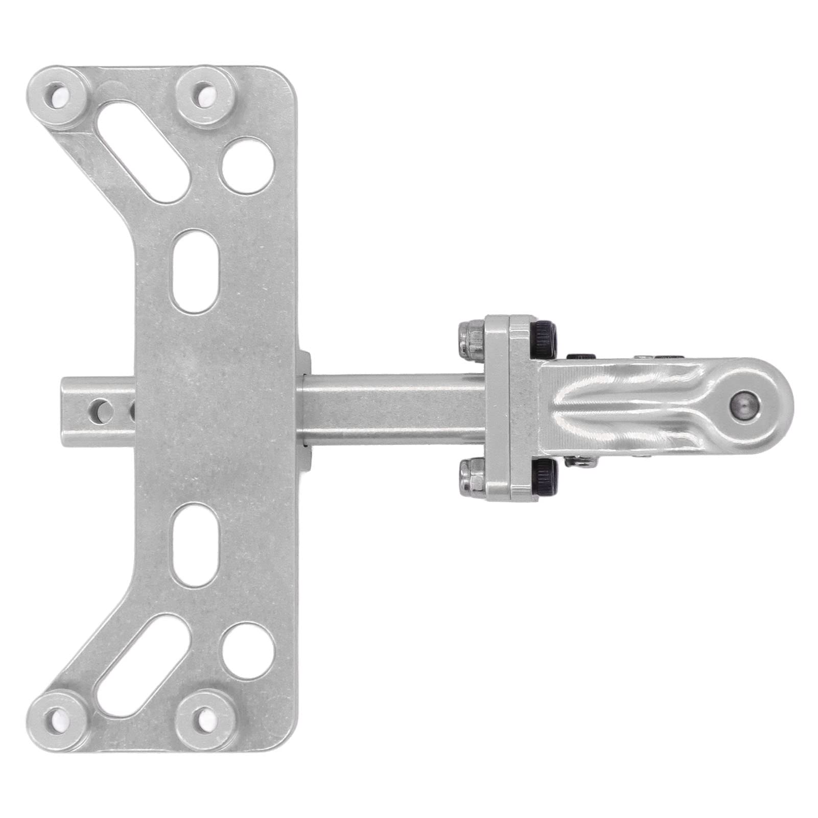 SCX6 1/6 wspornik zaczepu przyczepy, hak holowniczy ze stopu aluminium do samochodu zdalnie sterowanego, regulowane wyposażenie trakcyjne pojazdu z wciągarką (Srebrny)