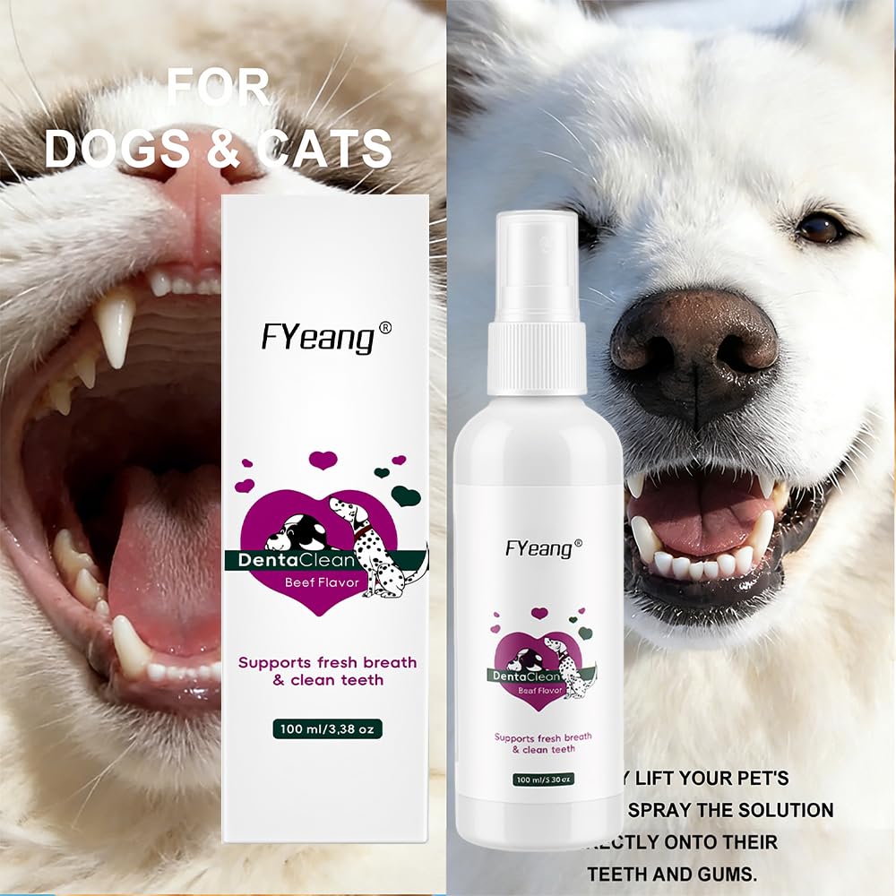 Clean Spray for Dogs & Cats, Helps Minimize Tartar Buildup, Supports Gum Health Tartar Remover, for A Healthy Balance of Oral - 4