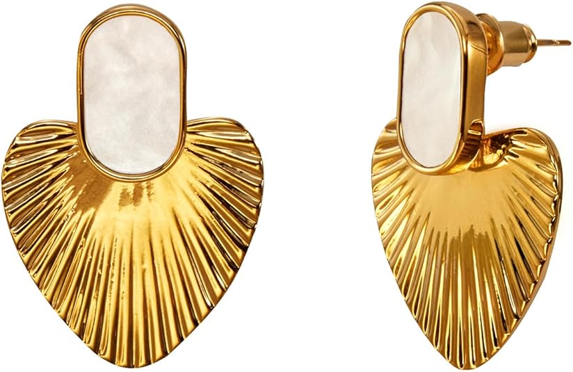 CelebWonde 24K Gold Plated Heart Drop Earrings Review