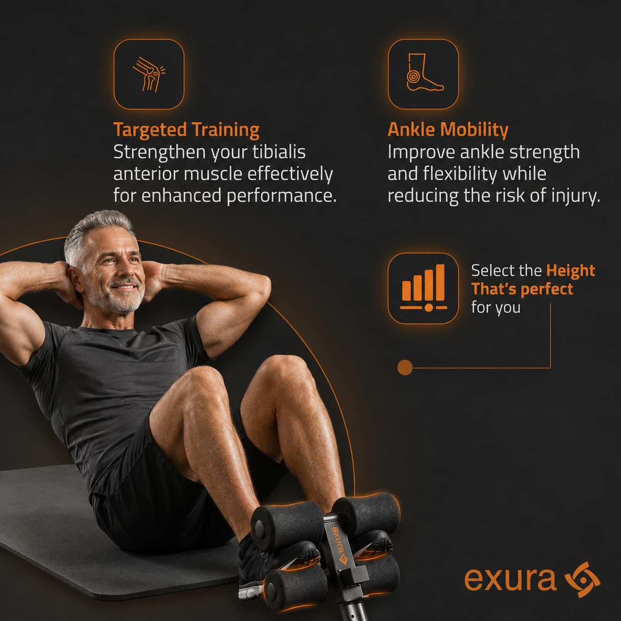 Tib Bar Adjustable Exura Fit Both 2 and 1 Inch Plates, Premium Quality Tibialis Trainer, Calf Raise, Tibialis Bar, Ben Atg Equipment, Atg Tib, Tibialis Raise, Calf Trainer