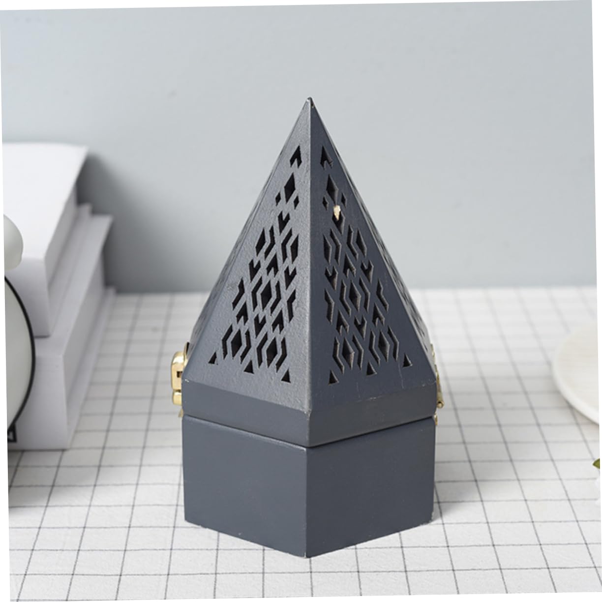 Porta Incenso in Legno Stile Bruciatore Incenso Per Casa Ufficio Contenitore Oli Essenziali Decorativo Ornamento Aromaterapia