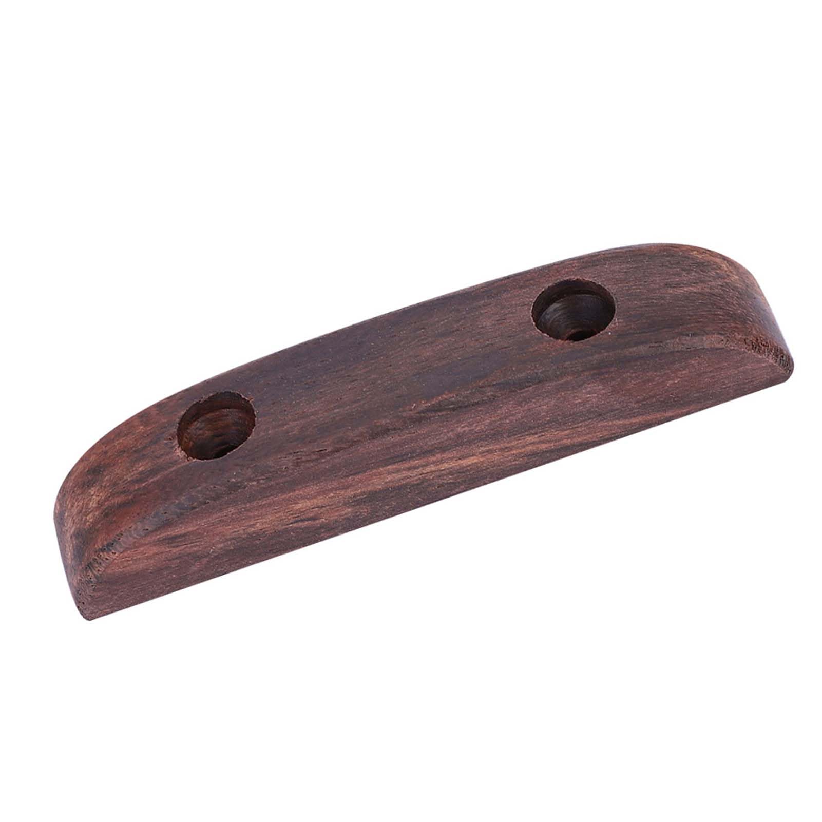 Bass Thumb Rest Finger Rest Thumb Rest Rosewood + Metal Material 6.5 * 1.3 * 1.2cm with Mounting Screws Reddish Brown for Precision Jazz Bass Bridge Guitar Accessories