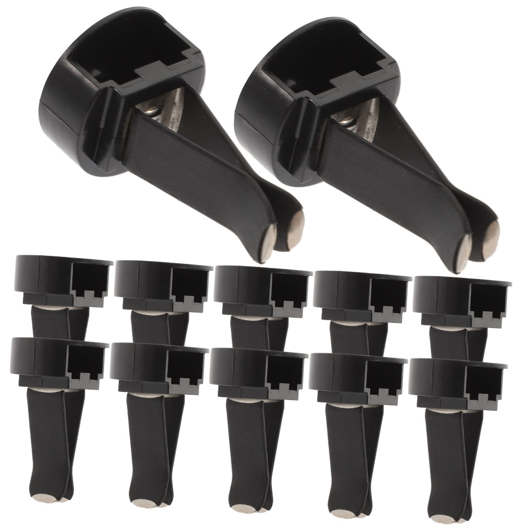 Luxshiny Clip per Bocchetta di Ventilazione Auto 100 Pezzi, Clip di Sfiato Dell’aria in Metallo Nero Supporto, Accessori per Diffusore e Deodorante Auto, Adatte per Interni e Aria
