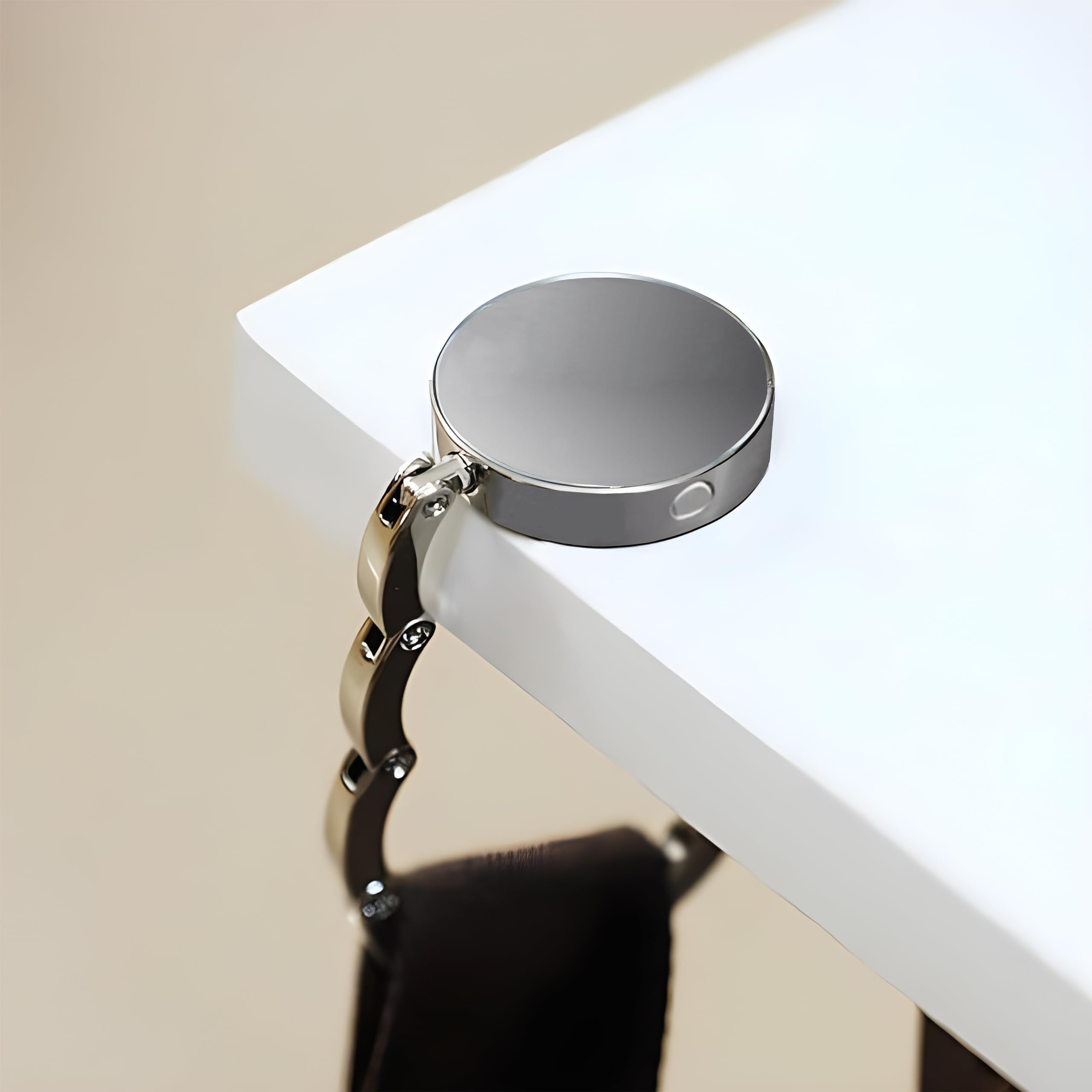 4 Piezas Ganchos de Bolso para Mesa, Gancho para Monedero Plegable para Mesa, Colgador de Bolsas Portátil para Mesa Restaurante Oficina Bars y Cafés