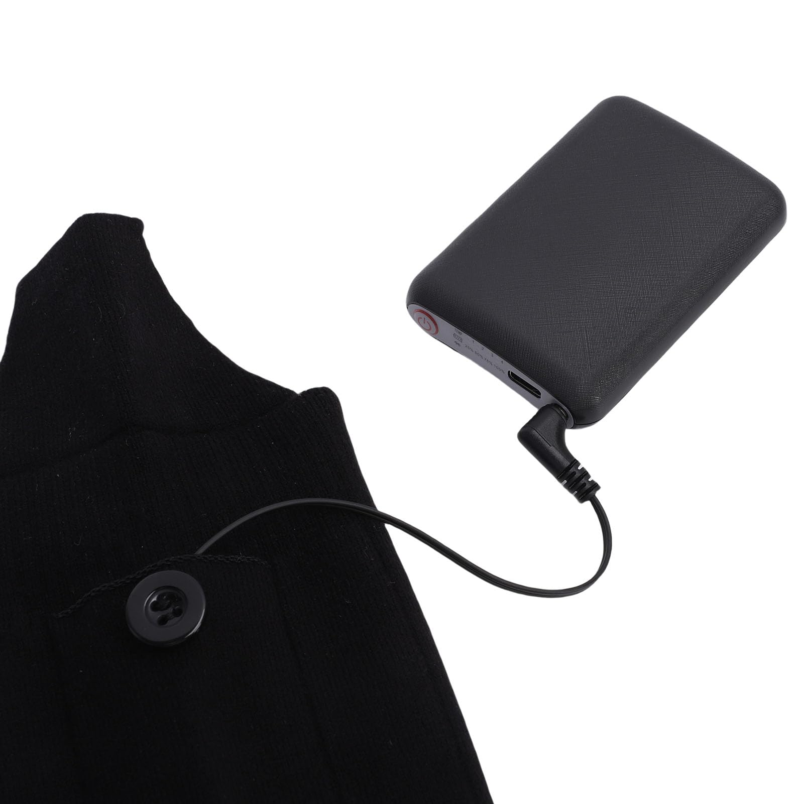 GOWENIC Calcetines Térmicos Eléctricos Control Inteligente De Temperatura Calefacción De Doble Cara Ajuste Cómodo para Hombres Mujeres Calcetines con Batería Térmicos Cálidos De Invierno 1 Par Negro