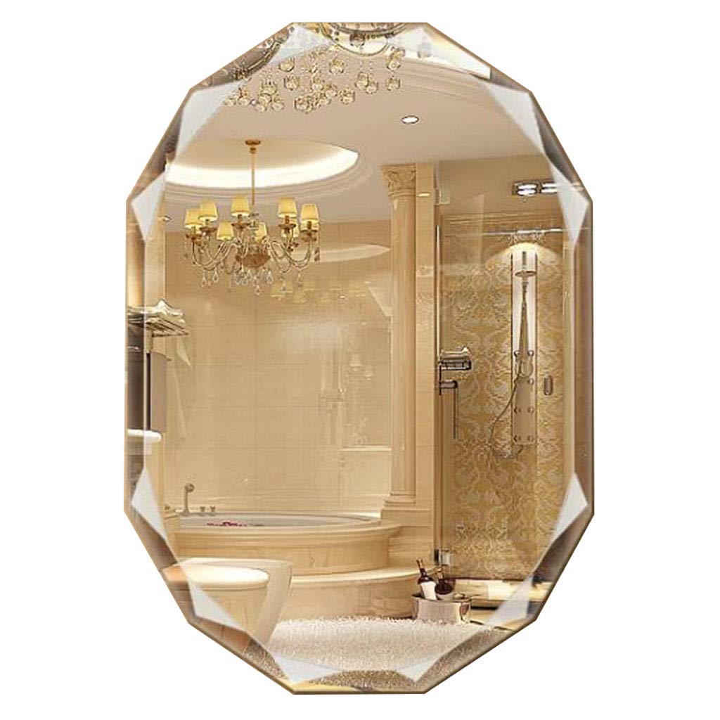 Specchio da parete senza cornice per trucco, 5 mm di spessore, specchio da bagno per elegante decorazione domestica e applicazione trucco
