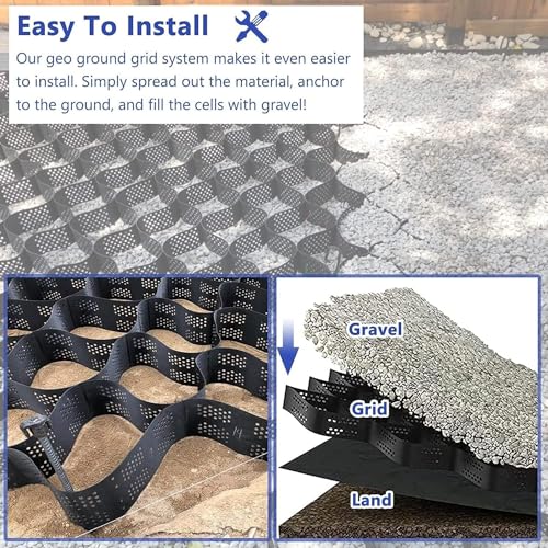 Géogrille de Jardin 10m - Stabilisateur de Gravier Durable
