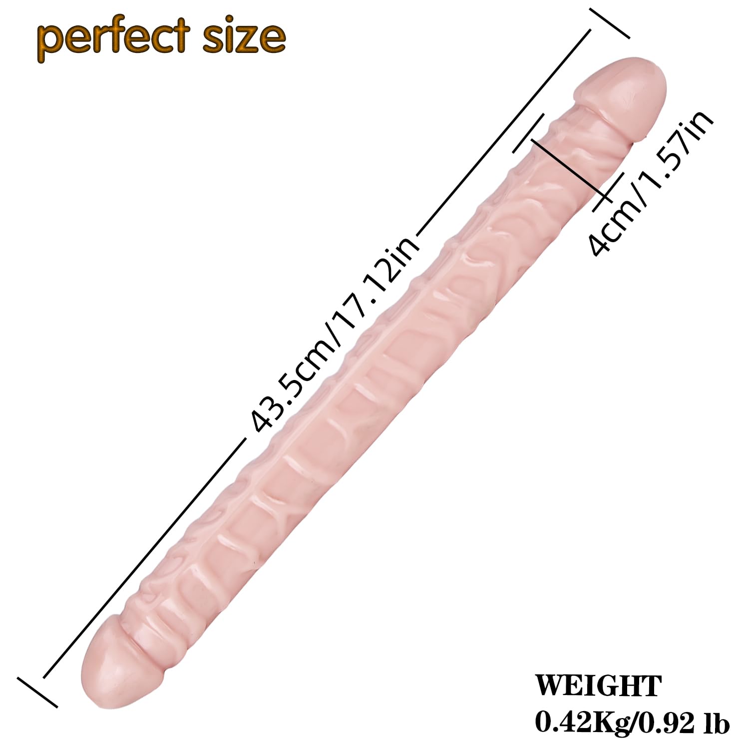 Dildo Nero Realistico Enorme Doppio Per Doppio Lato Lesbico Anale G-Spot Stimolatore Giocattolo Del Sesso Per Le Donne Uomini Coppie Dildo Lunghezza 44 CM Diametro 4 CM