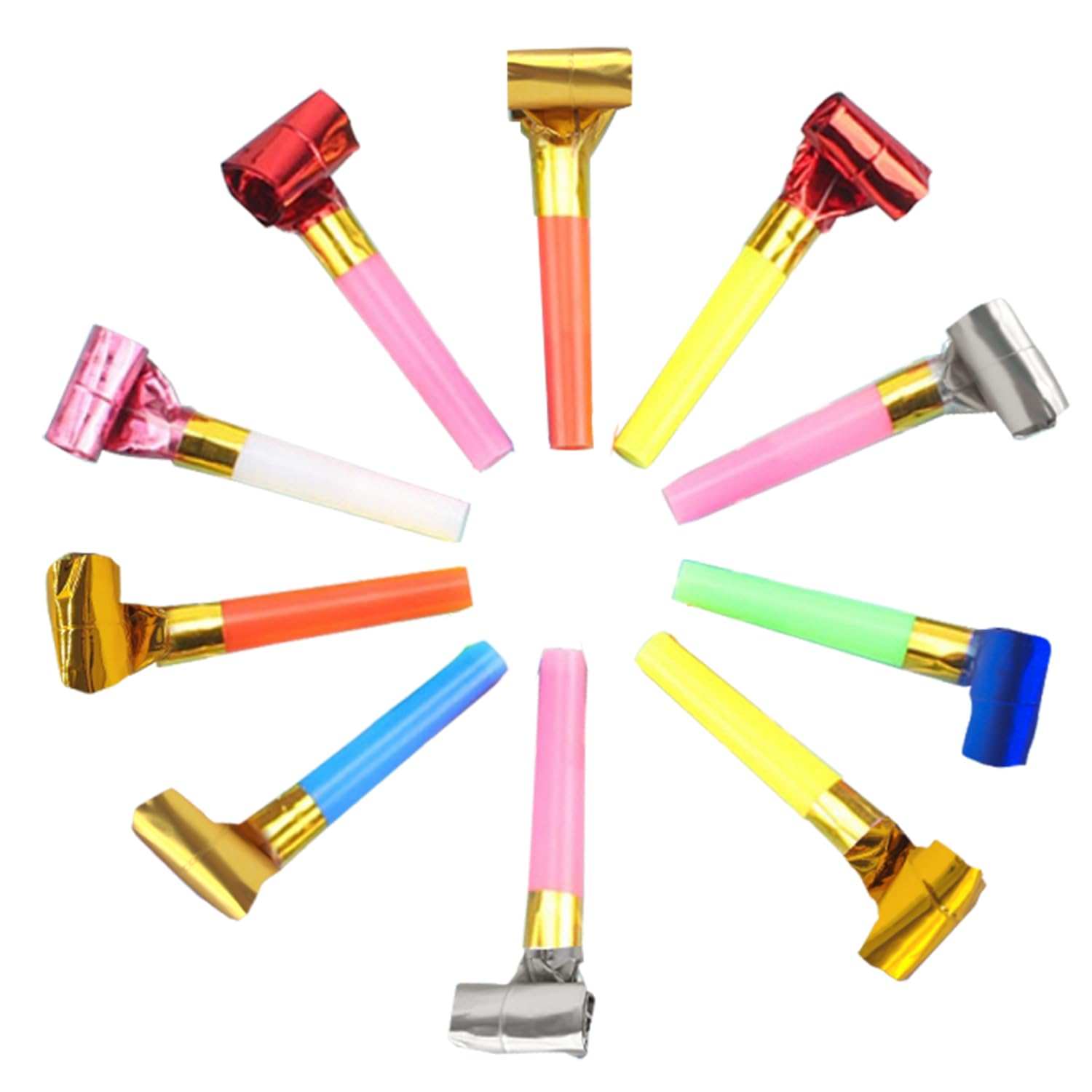 15 Trombette Festa Multicolore - Fischietti Compleanno Per Bambini - Foto 4