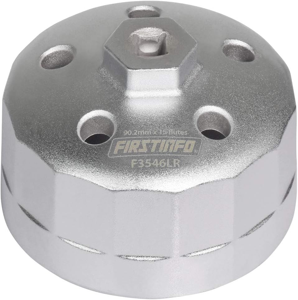FIRSTINFO F3546LR | 3/8" | Oil Filter Wrench | 15 Flutes | Ø90.2mm | Compatible with Land Rover & Jaguar