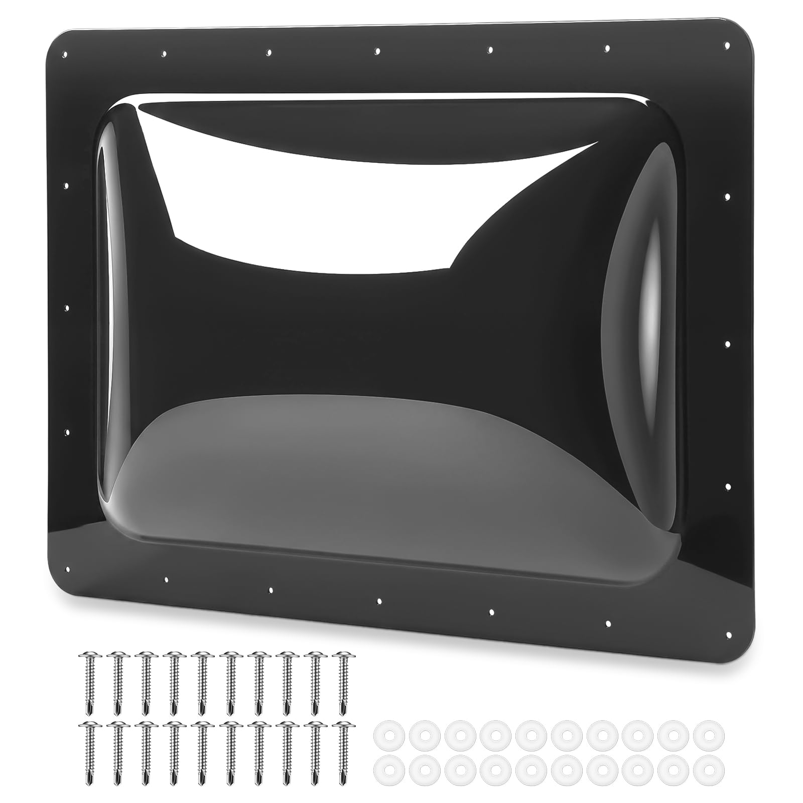 DaisyInner RV Skylight - Repuesto de cúpula exterior universal de 18 x 26 pulgadas, se adapta a aberturas de 14 x 22 pulgadas, resistente a los impactos, cubierta de tragaluz para caravana, caravana