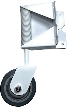 HeavyDuty Swing Gate Wheel for Vinyl | Wood | Metal Gates Adjustable SpringLoaded Corner Mount PowderCoated Durable Support Up to 200 lbs