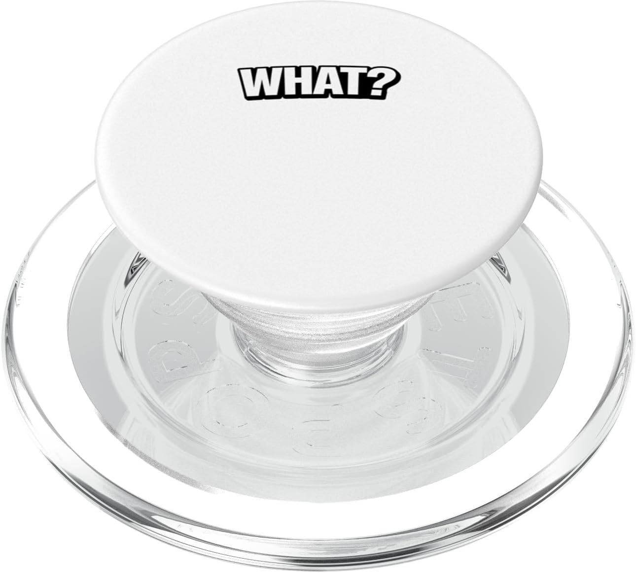 What Funny Meme Sarcastic Minimal Quote Aesthetic PopSockets PopWallet for MagSafe
