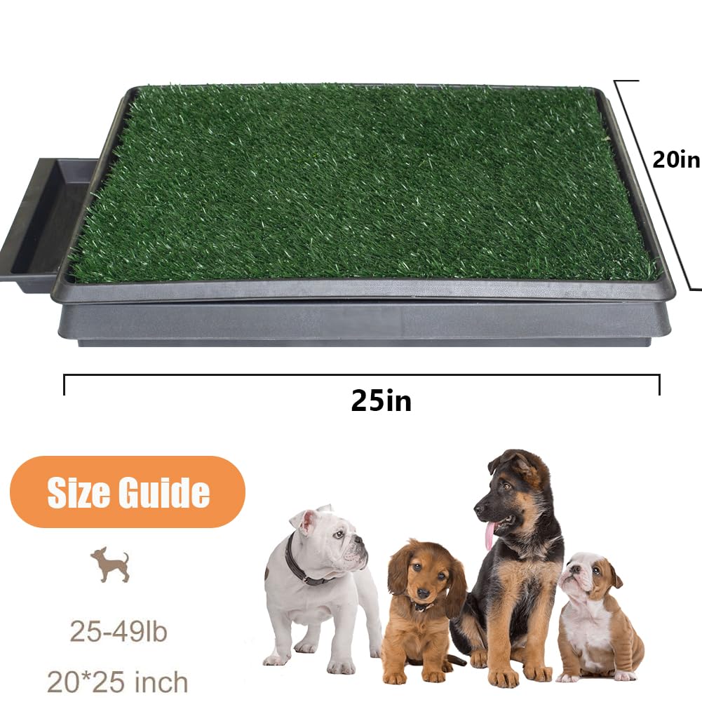 LITA Portable Pet Potty Training Pad Grass Toilet Trainer Tray Dog Bathroom Mat Indoor Dog Litter Box for Pet Training, Potty System (20 * 25 INCH)