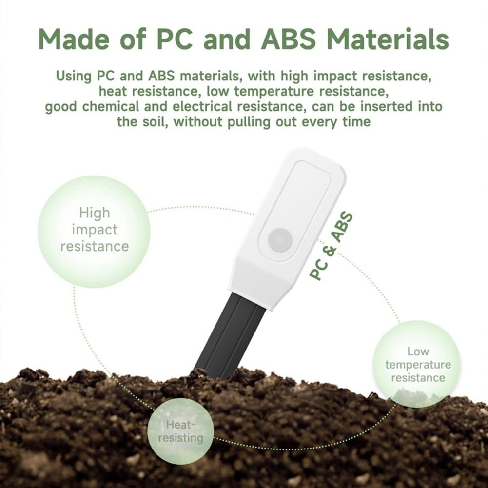 Capteur d'humidité et de température du sol Tuya pour Zigbee - Humidimètre intelligent pour plantes de jardin avec contrôle par application, blanc (nouveau modèle ZigBees)