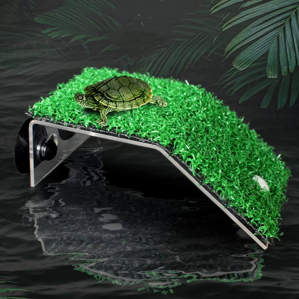 Turtle Basking Platform Tank Ladder Resting Floating Island Aquarium Lawn Decor
