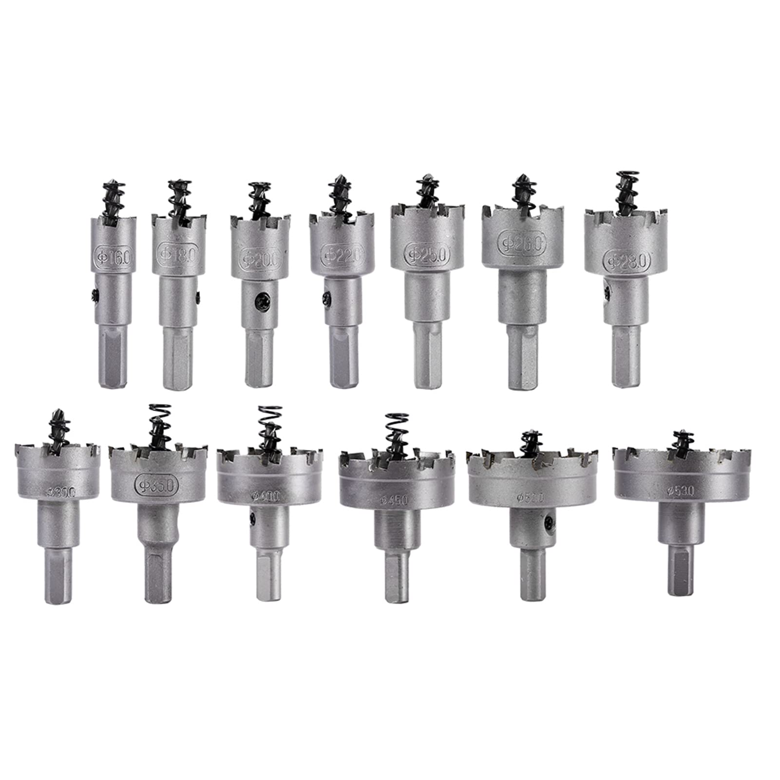 Taglierina ad anello in metallo duro, 20 × 18 × 5, 13 pezzi, 16 18 20 22 mm, punta in metallo duro, set di seghe a tazza TCT, in acciaio inox, 1-1 a tazza in metallo duro