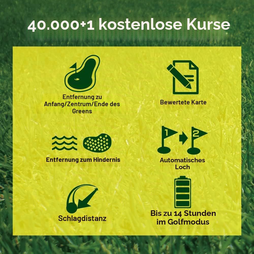CANMORE TW411 Golf-GPS-Uhr mit Fitness-Tracker, über 41.000 kostenlose vorinstallierte weltweite Kurse, aktualisierter IC-Chip, Blau