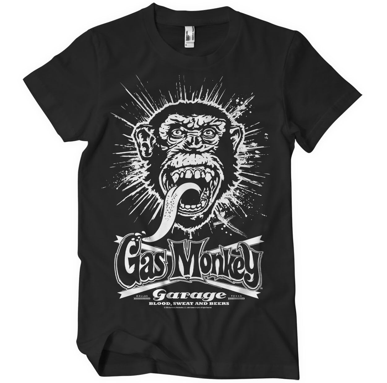 Gas Monkey Garage Men's Black Officially Licensed Explosion T-Shirt (Black), XX-Large