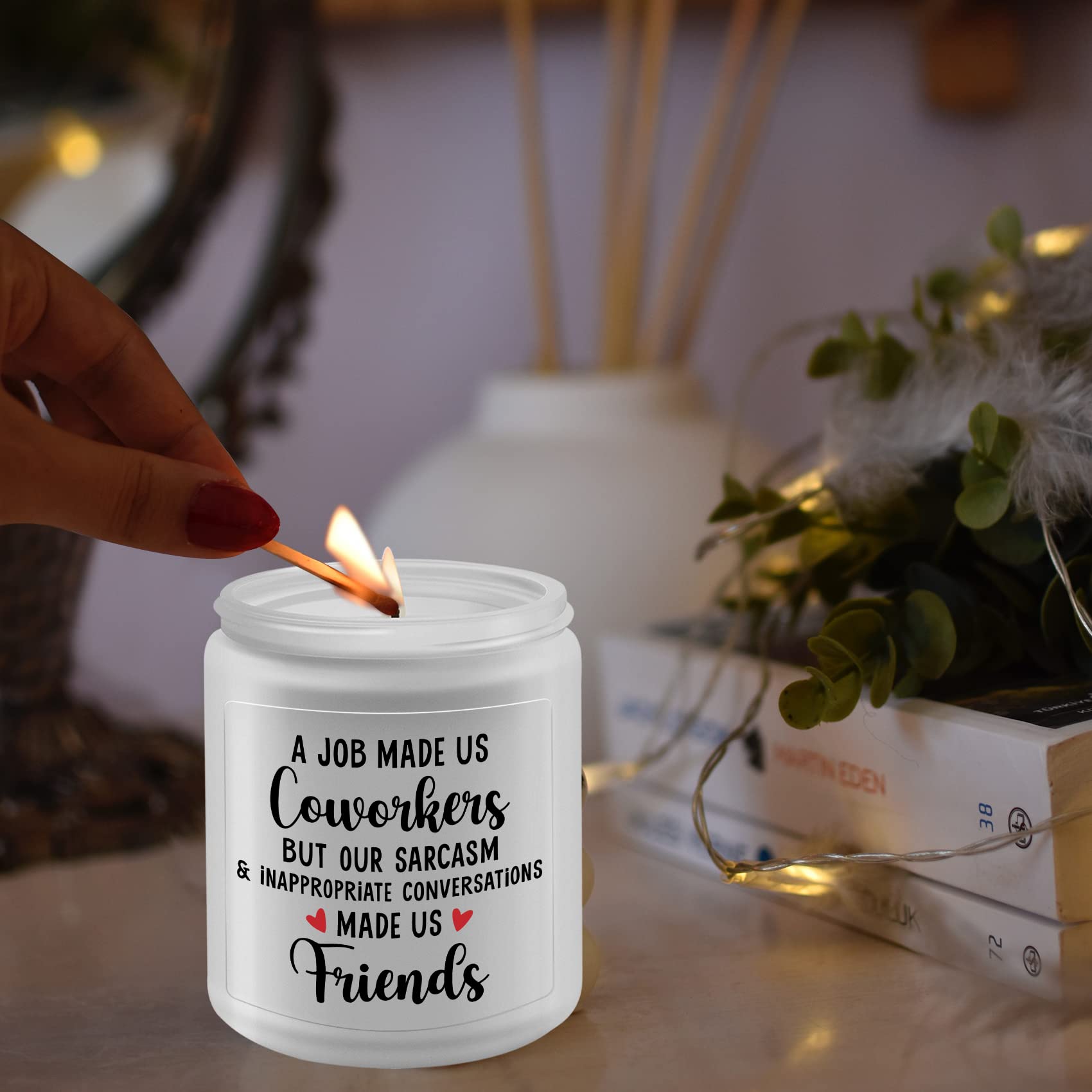 Funny Coworker Gifts for Women Men - Coworker Leaving Gifts - New Job, Going Away, Retirement, Farewell, White Elephant, Birthday Gift for Co-Worker Friends, Lavender Candles