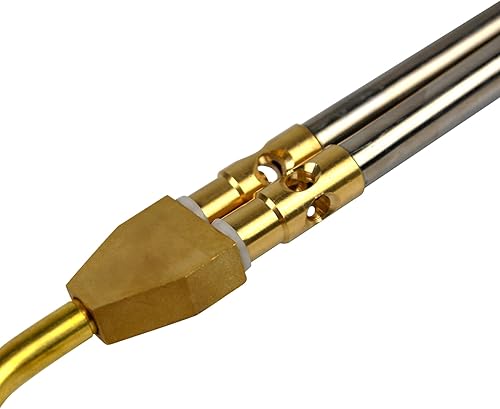 Miniatura 4 de BLUEFIRE Cabezal de soplete turbo de doble llama con kit MAPP de alto rendimiento 17060 BTU Full Metal Heavy Duty de encendido manual de gas de