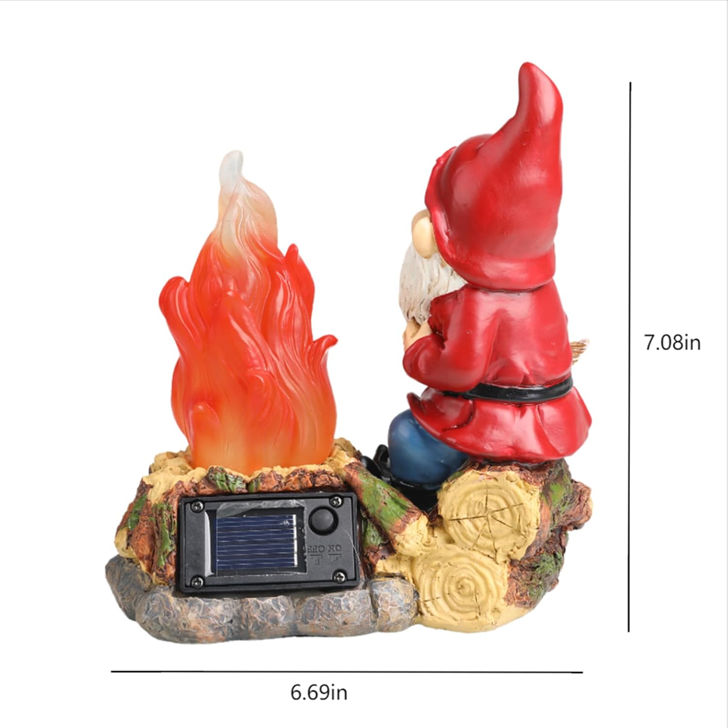 Solar Light-Up Garden Gnome Statue - Waterproof Outdoor Decor for Garden, Yard, Porch Patio Lawn Balcony,Decorations for Families and Holiday Enthusiasts for Women,Grandma, Housewarming - Image 3