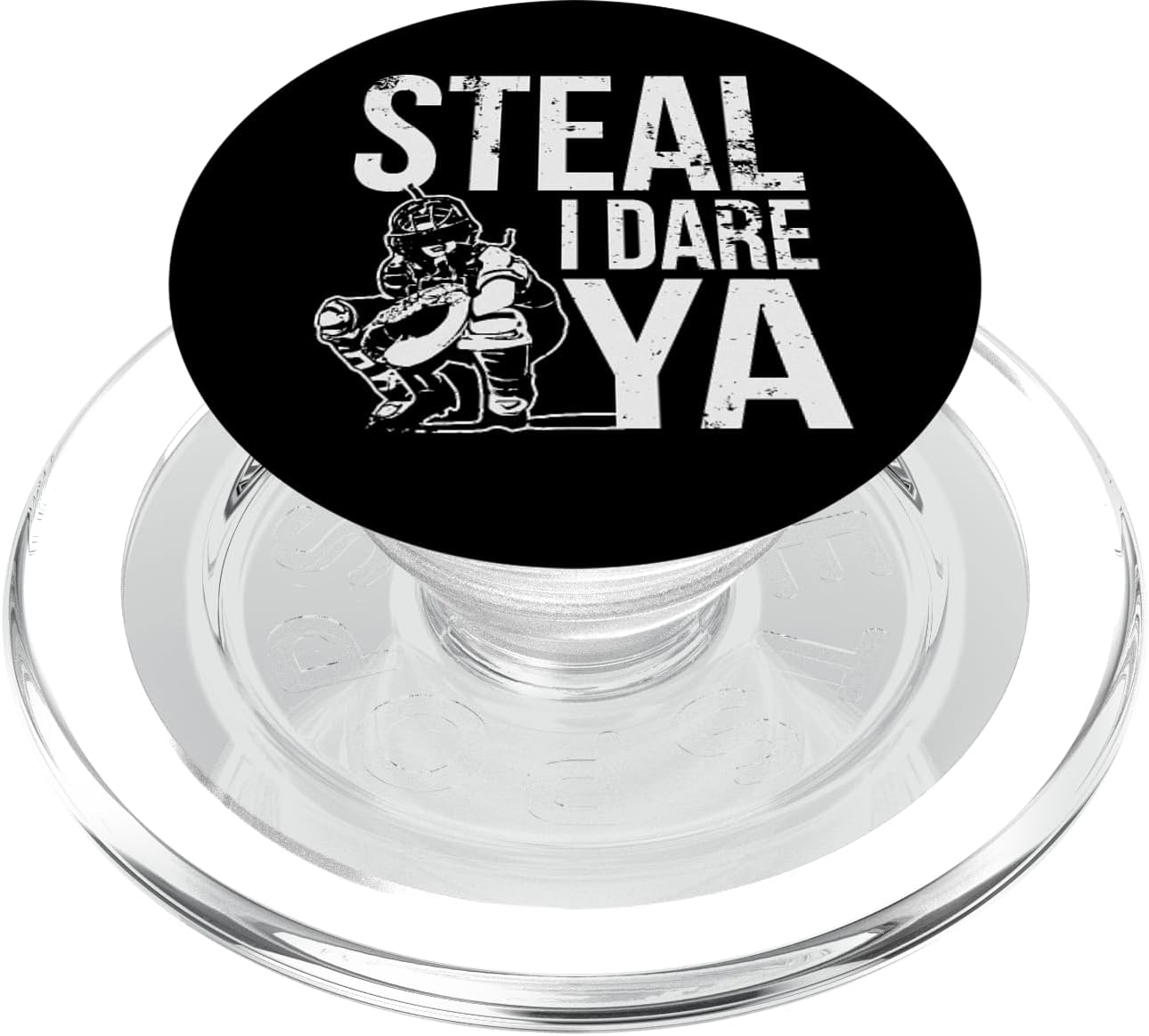 Steal I Dare Ya Funny Softball Catcher Team Sport PopSockets PopGrip for MagSafe