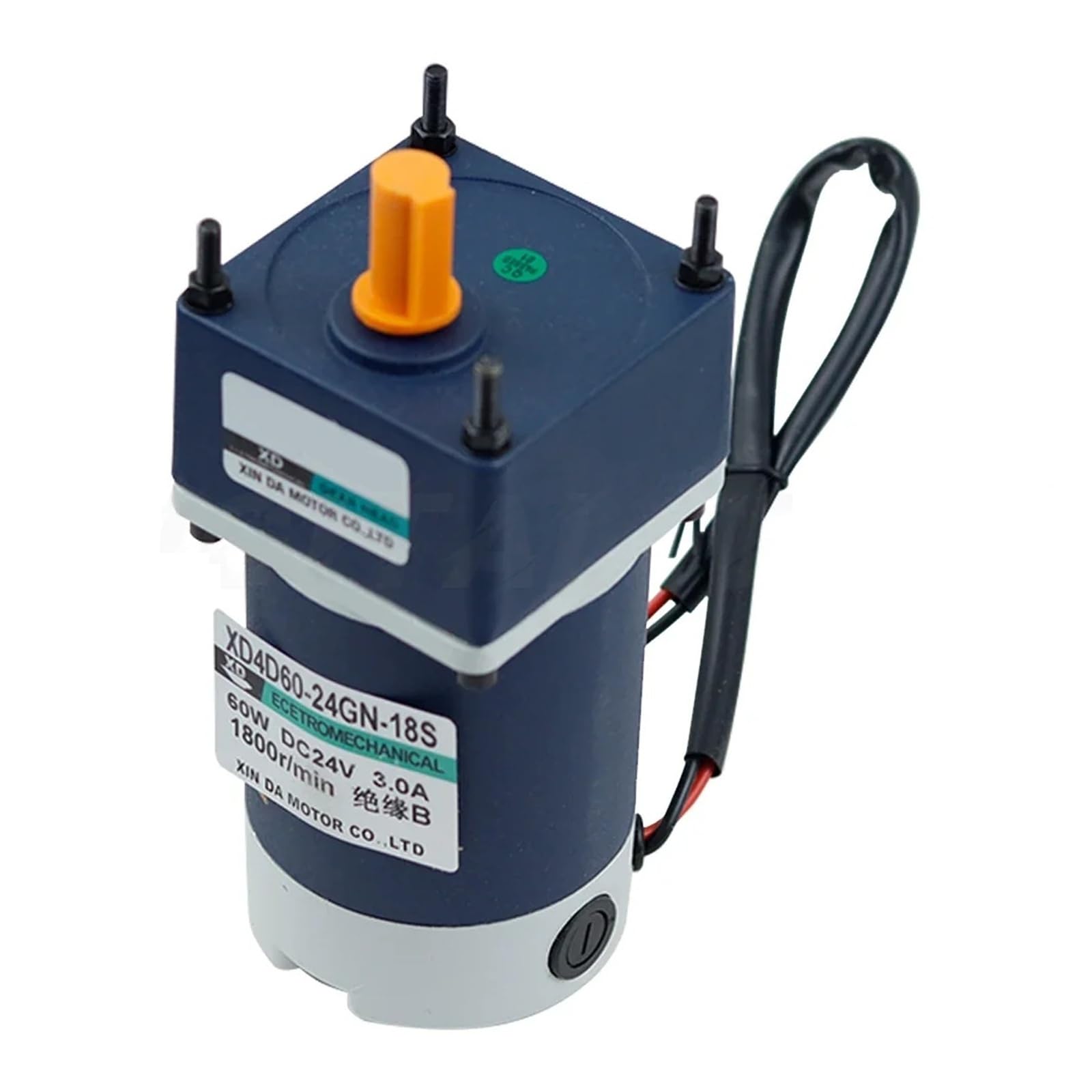 Motore riduttore di velocità DC piccolo con regolazione da 12V a 24V, motore elettrico ad alta coppia 60W, bassa(100 rpm,12V)