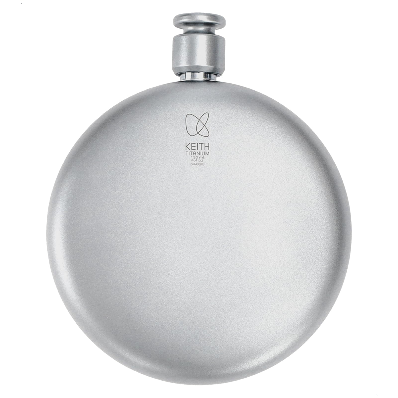 Amazon.co.jp: KEITH 純チタン スキットル 130ml 丸型 内蔵漏斗・革
