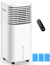 Windowless Air Conditioner, Swamp Cooler with 4 Modes & 3 Speeds, 15H Timer for Smart Auto-off, 2-Gal Tank for 20H Cooling, Remote, 120° Oscillating Portable Air Conditioners No Hose Needed