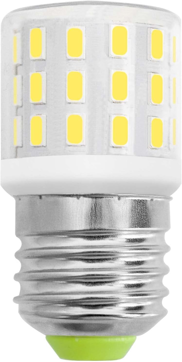LED AC 100-265V 3.5W Replacement KEI D34L Refrigerator Light Bulb 40W Halogen Equivalent E26 Appliance Daylight White 6000K 600Lm 4W T10 Freezers Medium Base Pack of 1