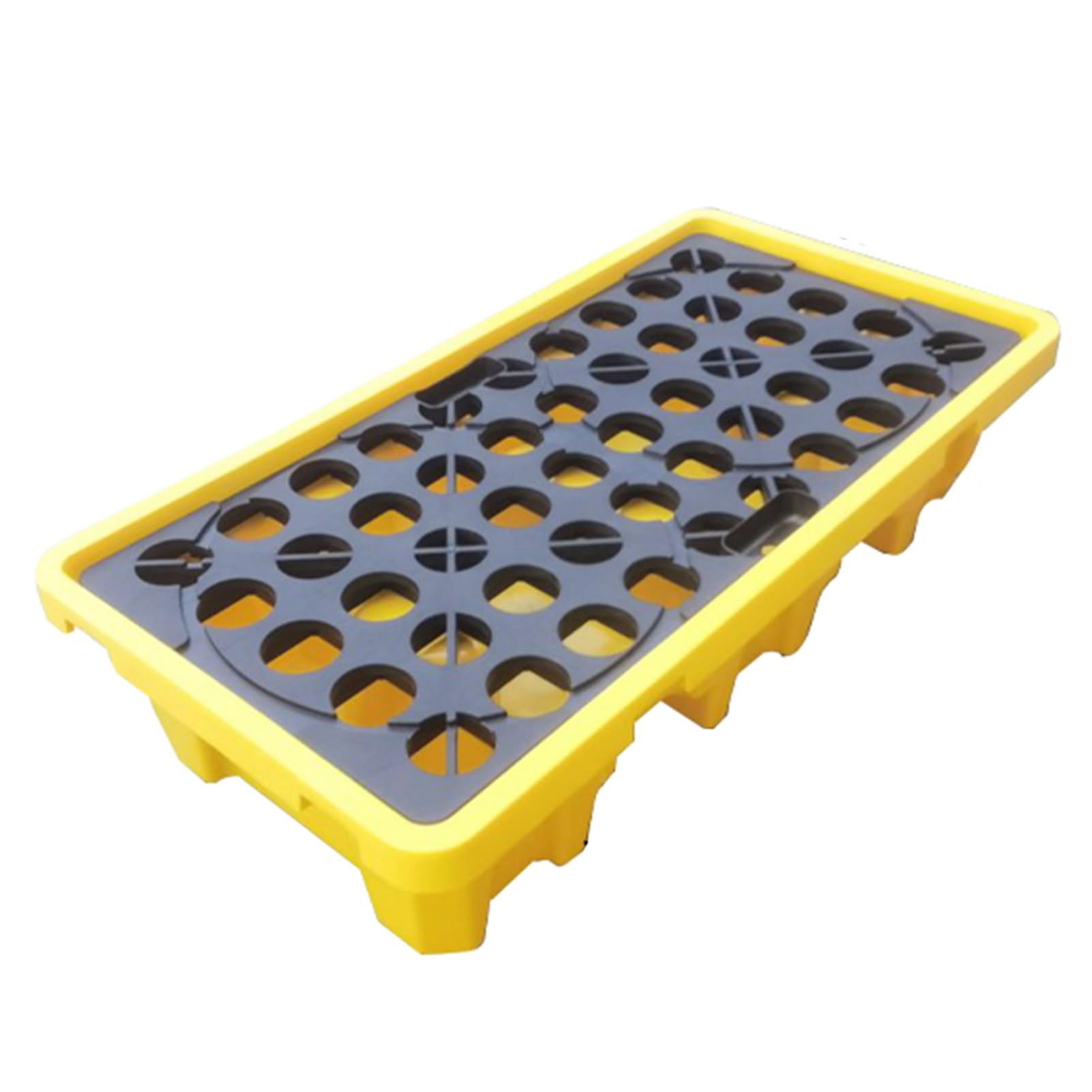 GYEQXKT Modular Polyethylene Spill Containment Tray - Leakproof, Anti-Slip Platform for Industrial, Warehouse & Garage Storage - Prevents Spills & Ensures Safety