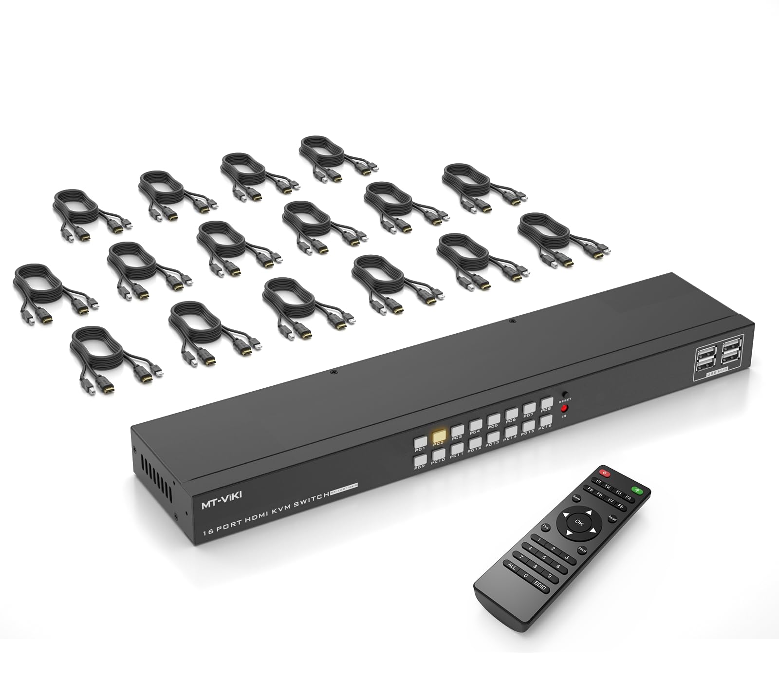 MT-VIKI HDMI分配器 MT-SP1016 4K 16ポート P012 Amazon.com: MT-VIKI 4K HDMI Splitter 1 in 16 Out, 16 Ports Powered