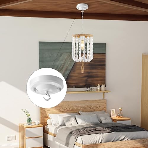 Miniatura 3 de Kit de toldo de luz blanco, toldo de araña de 4.1 pulgadas con todos los accesorios de montaje, gancho para luz colgante, carga máxima de 22 libras