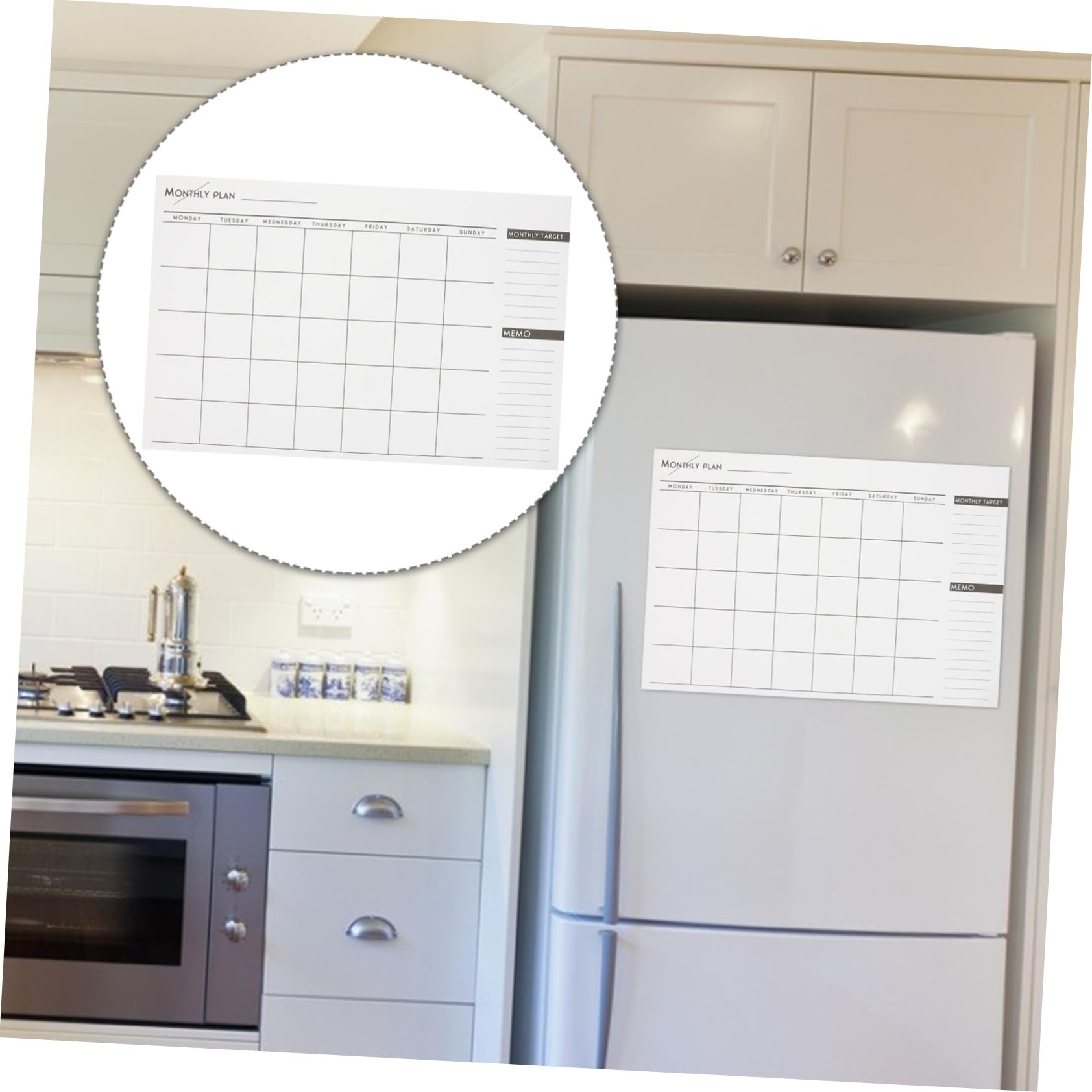 Angoily 2 Stck. Monatsplaner Notizblock Format Monatsübersicht Papierkalender Einfacher Tischkalender für Arbeit und Studium Tages und Monatsplaner für Erwachsene mit Spiralbindung
