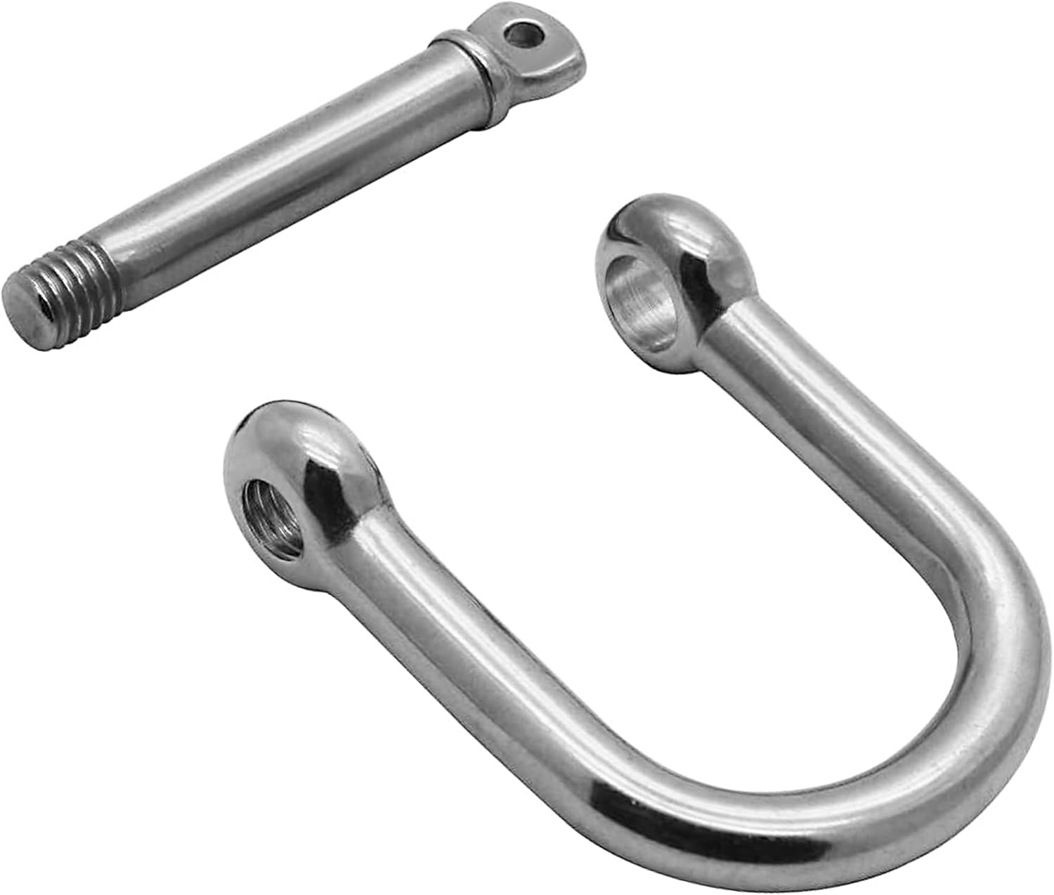 Marine Grade 316 Stainless Steel Wide D Shackle, 1/2", 3/8", 5/16", 1/4", Clevis Anchor Shackle for Boat, Sailboat, Chain, Rigging Clasp - Image 3