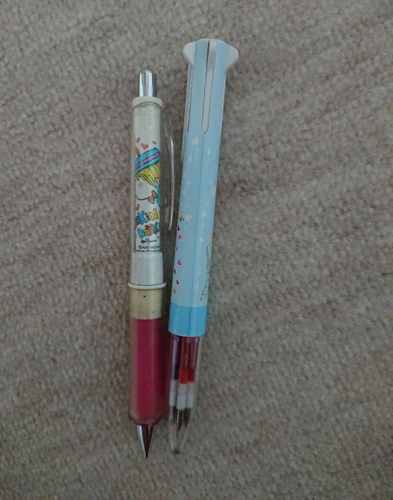 水森亜土　ボールペン　シャーペン　レトロ　まとめ売り 水森亜土 シャープ＆2色ボールペン 水色 文具