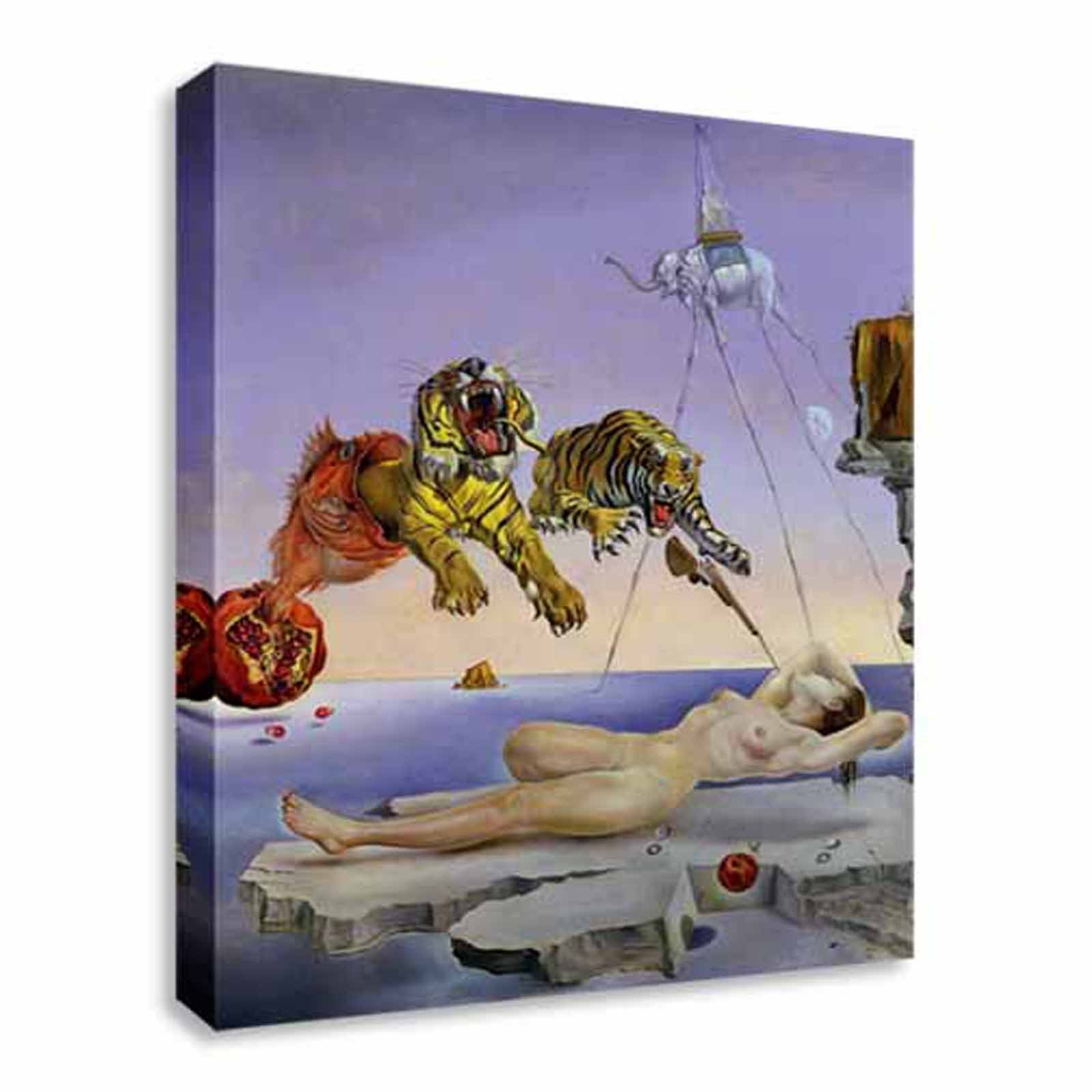 Salvador Dali - Tigers Canvas Art Cheap Print Wall Art – Large 12x16 inches