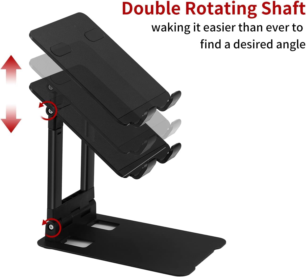 FKU Adjustable Desk Tablet Stand Holder Portable iPad Stand for Foldable Desktop Holder Stands Telescopic Monitor Mount Super Sturdy Metal Compatible for Mini Laptop, Phone, iPad Pro. Black 14 61003sjIIPL. SL1298