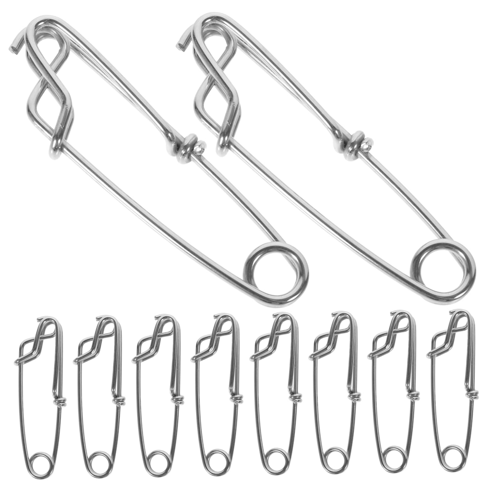 Toddmomy Épingle À Paupières Connecteur Rapide Fishing Hameçon Peches Poisson Accessoires De Pêche pour Hommes Clips De Pêche Acier Inoxydable Silver