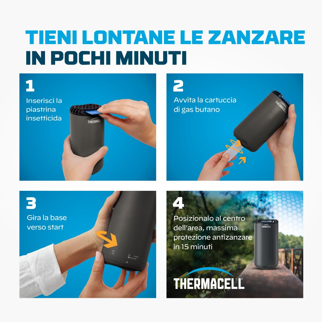 Thermacell Ricarica Antizanzare 21 m² 48 Ore Zona di Protezione