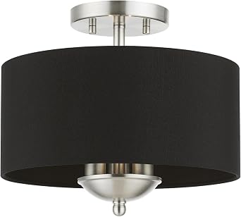 Livex Lighting 40111-91 Huntington Light Fixture, Brushed Nickel