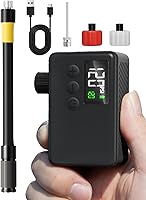 GPUTEK BG-BL01 Mini Electric Bike Pump: 120 PSI Portable Tire Inflator with Digital Gauge for Presta/Schrader - Road, MTB, E-Bike