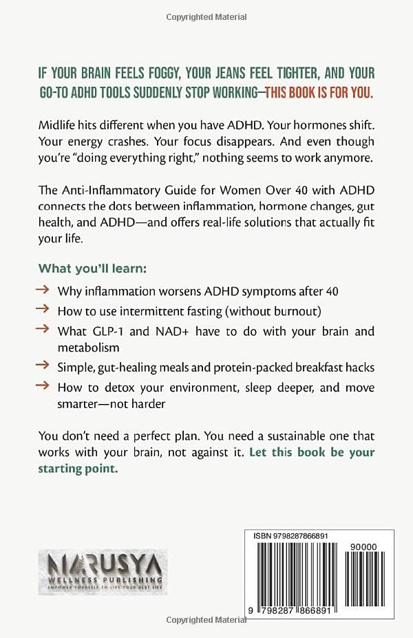 The Anti-Inflammatory Guide for Women Over 40 with ADHD: Intermittent Fasting and Science-Backed Techniques to Reduce Inflammation, Restore Gut Health, and Boost Natural GLP-1 & NAD! - Image 2