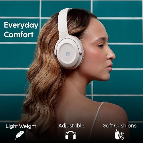 Miniatura 4 de Cubitt - Auriculares de estudio con cancelación activa de ruido sobre la oreja con micrófono, sonido premium, extensión y flexión, carga rápida,