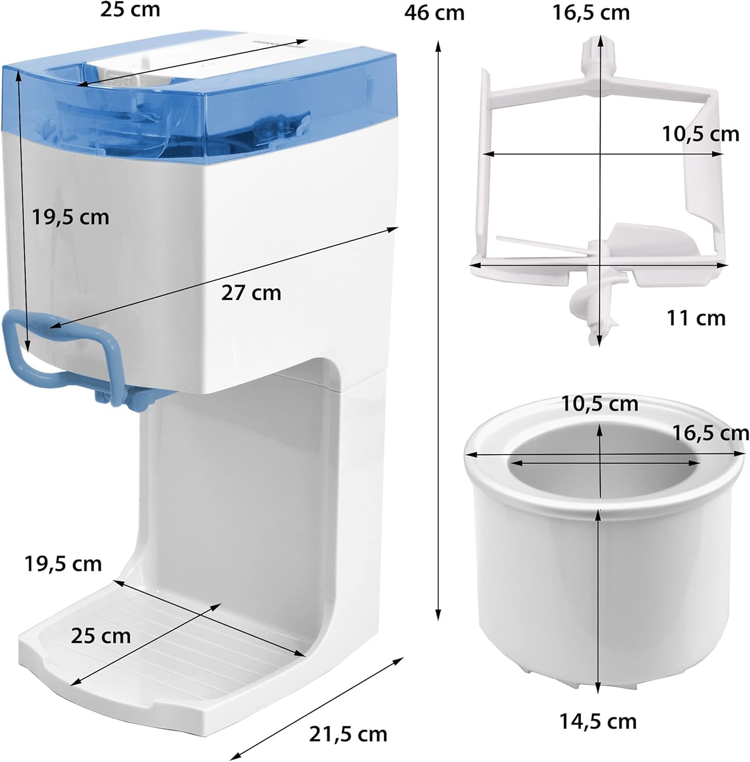Syntrox Germany Softeismaschine für Zuhause | 4in1 Eismaschine für Softeis, Frozen Joghurt & Sorbet | Eis selber machen in ca. 20 Minuten | einfache Bedienung